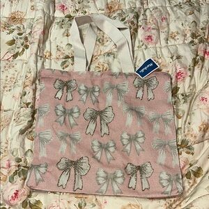 Pink Bow Tote Bag